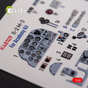 KELIK K48109 IL-2M3 - interior 3D decals for Academy/Accurate Miniatures kit 1/48 – zdjęcie 2
