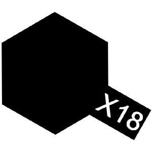 Tamiya X18 Semi Gloss Black (81518) Acrylic paint 10ml – zdjęcie 2