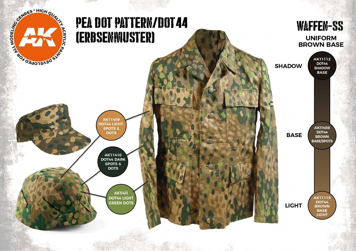AK Interactive AK11623 PEA DOT PATTERN/DOT44 (ERBSENMUSTER) – zdjęcie 3