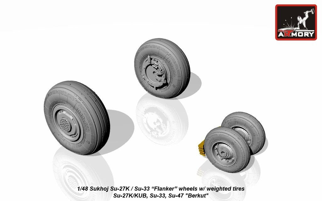Armory Models AW48023 Sukhoj Su-27K / Su-33 Flanker wheels 1/48 – image 2