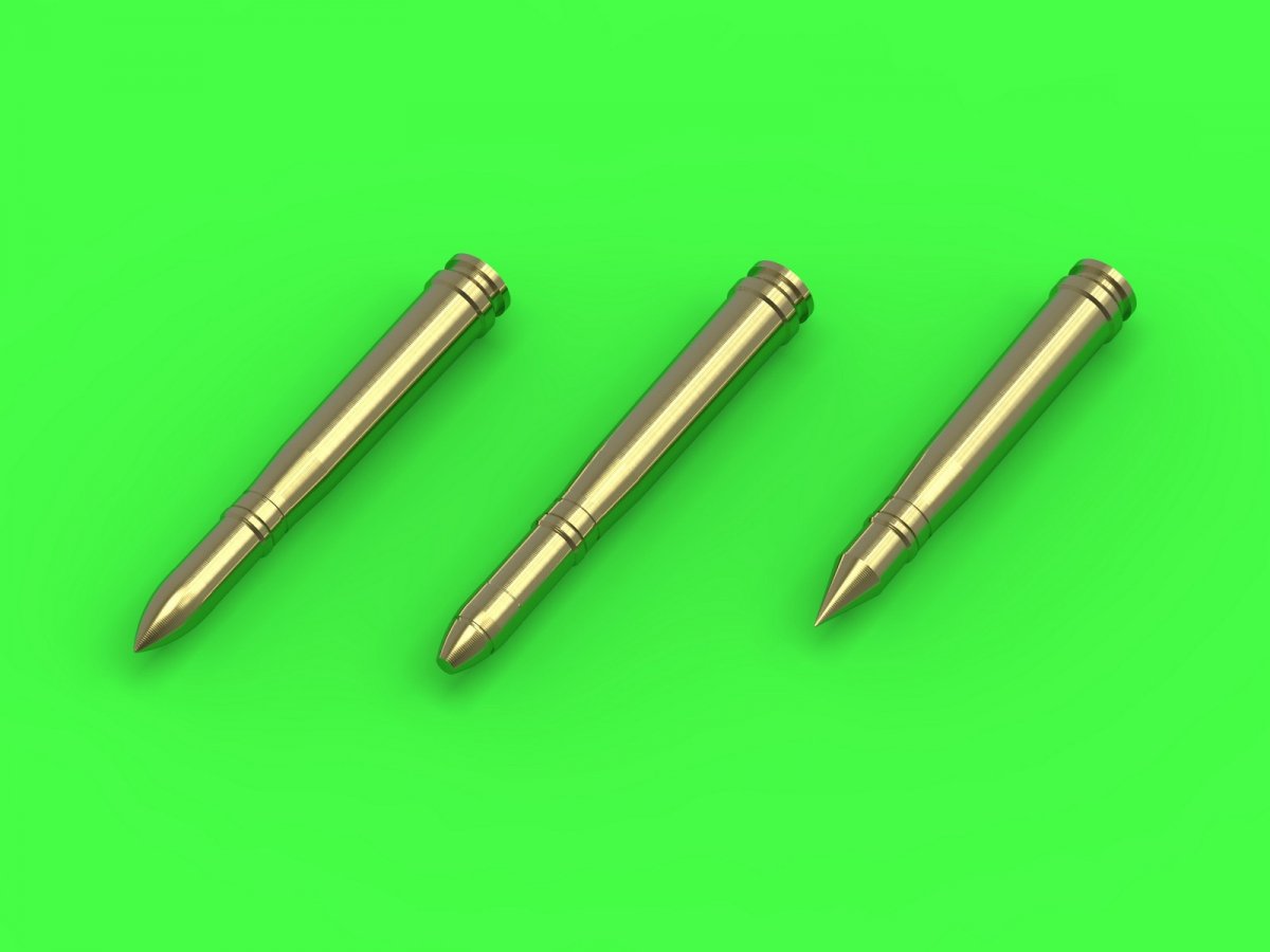 Master GM-35-019 German 2cm ammunition (cal. 20x138B) for Flak 30/38, KwK 30/38 guns - shells (15 pcs.) and 3 types of projectiles (5 pcs. of each type) (1/35) – image 3