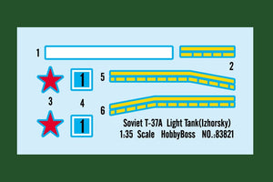 Hobby Boss 83821 Soviet T-37A Light Tank (Izhorsky) 1/35 – zdjęcie 3