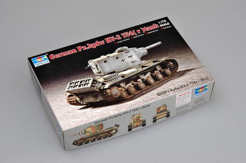 Trumpeter 07266 German Pz.kpfw KV-2 754( r )tank 1/72 – zdjęcie 2