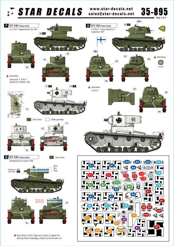 Star Decals 35-895 Finnish tanks in WW2 part 3 1/35 – zdjęcie 2