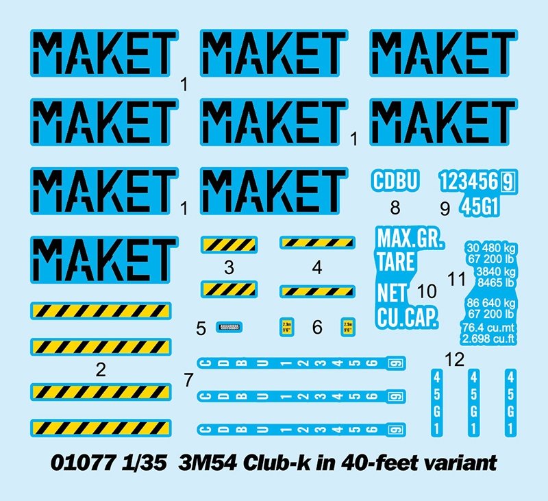 Trumpeter 01077 3M54 Club-k in 40-feet variant 1/35 – zdjęcie 12