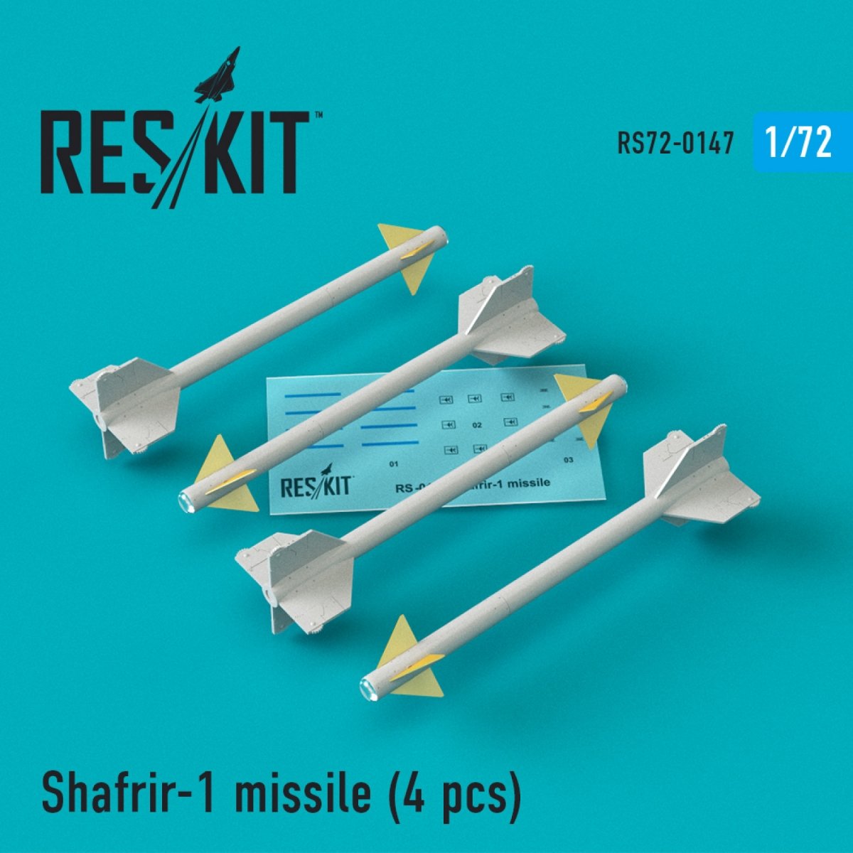 RESKIT RS72-0147 SHAFRIR-1 MISSILES (4PCS) 1/72