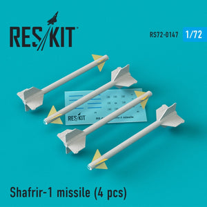 RESKIT RS72-0147 SHAFRIR-1 MISSILES (4PCS) 1/72