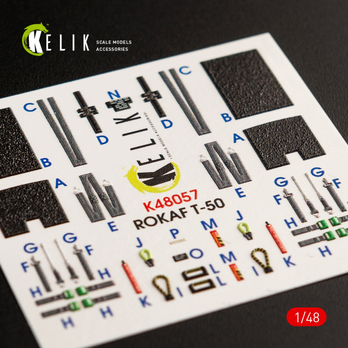 KELIK K48057 T-50 ROKAF INTERIOR 3D DECALS FOR ACADEMY KIT 1/48 – image 4