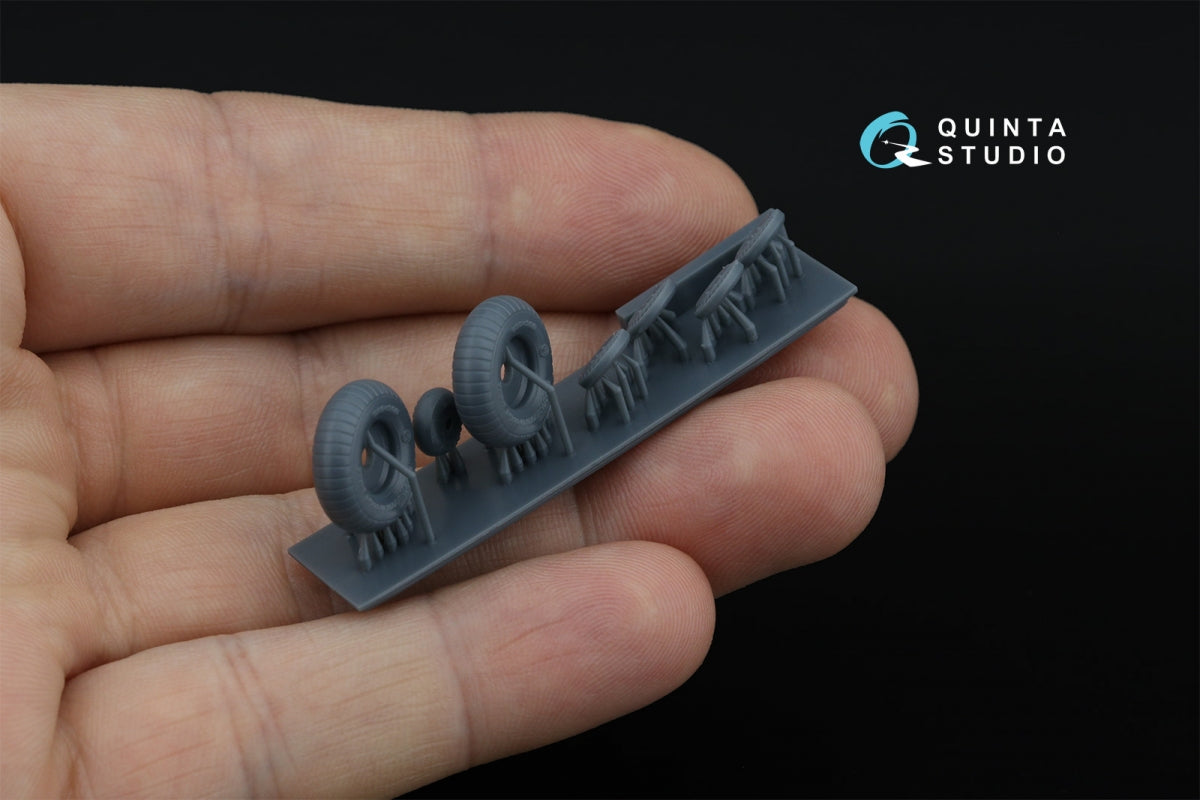 Quinta Studio QT48064 LaGG-3, MiG-3, La-5/La-7/La-9, Yak-7/Yak-9, I-185/250 Wheels (radial tread) (all kits) 1/48 – zdjęcie 4