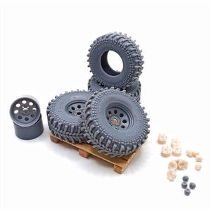Yamamoto YMPRIM20 Extreme Off-Road Tyres And Rims 15&amp;quot; Pro Kit 1/24 – zdjęcie 2