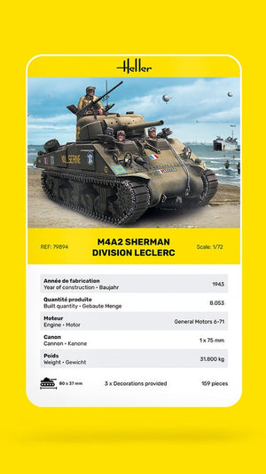 Heller 79894 M4A2 Sherman Division Leclerc deco.FR 1/72 – zdjęcie 7