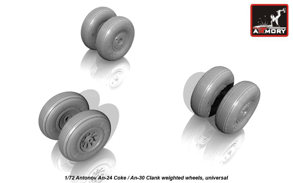 Armory Models AW72028 Antonov An-24 Coke / An-30 Clank wheels 1/72