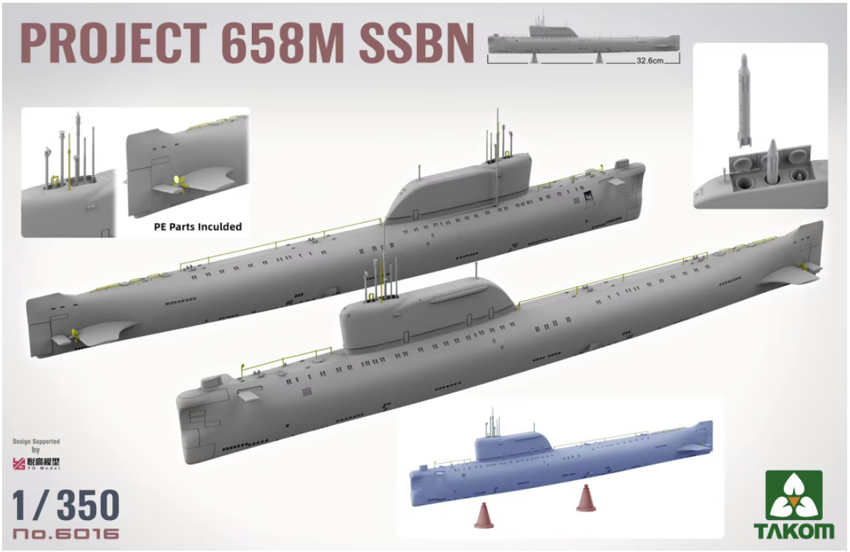 Takom 6016 Project 658M SSBN 1/350 – zdjęcie 2