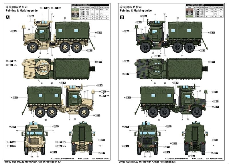 Trumpeter 01080 MK.23 MTVR with Armor Protection Kit 1/35 – image 2