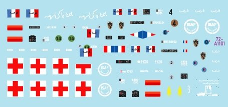 Star Decals 72-A1101 ISAF-Afghanistan #2. Peacekeepers from France. Renault VAB, VAB Sanitaire, Panhard VBL. 1/72 – image 3