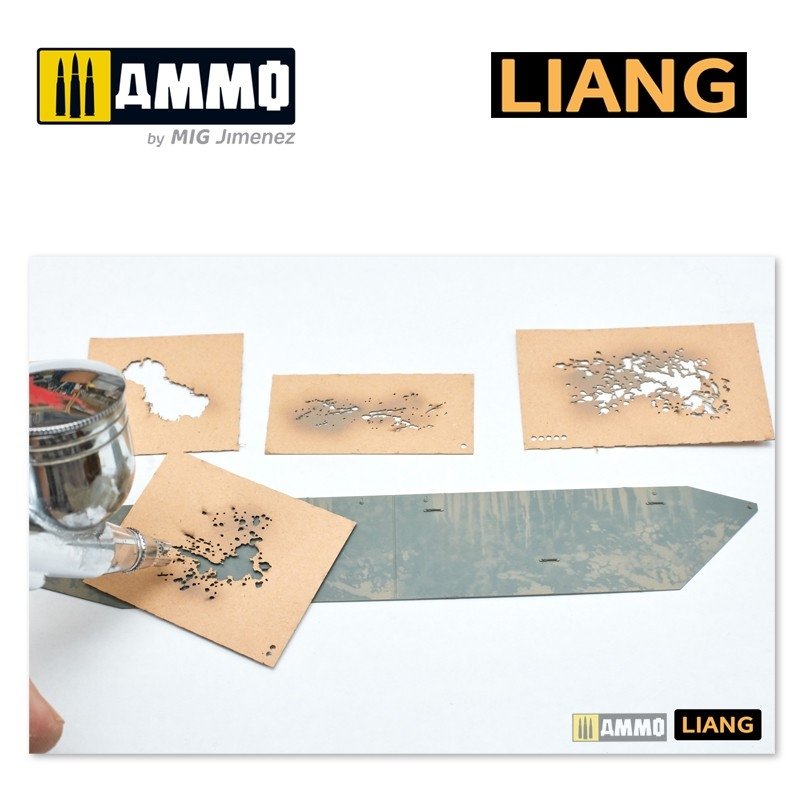Liang 0003 Splashes Mud Effects Airbrush Stencils – zdjęcie 4