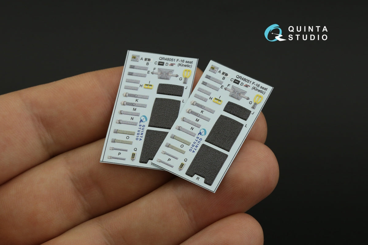 Quinta Studio QD48418 F-16D block 30 3D-Printed &amp;amp; coloured Interior on decal paper (Kinetic 2022 tool) 1/48 – zdjęcie 7