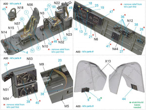 Quinta Studio QD32087 Ju87 D/G 3D-Printed &amp;amp; coloured Interior on decal paper (Trumpeter) 1/32 – zdjęcie 9