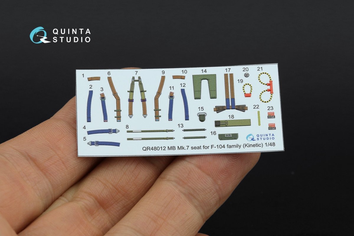 Quinta Studio QR48012 MB Mk.7 seat for F-104 family (Kinetic) 1/48 – zdjęcie 4
