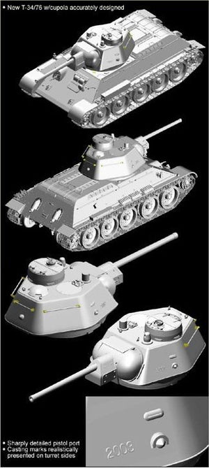 Dragon 6584 T-34/76 Mod.1943 w/Commander Cupola No.112 Factory 1/35 – zdjęcie 2