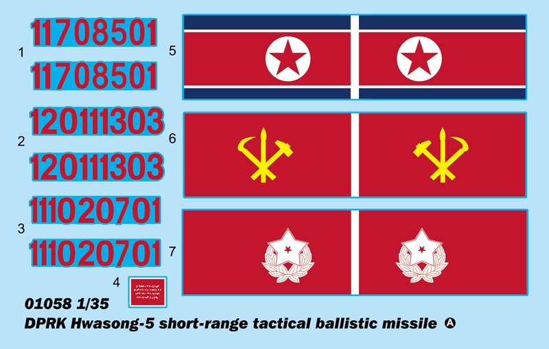Trumpeter 01058 DPRK Hwasong 5 short-range tactical ballistic missile 1/35 – image 22