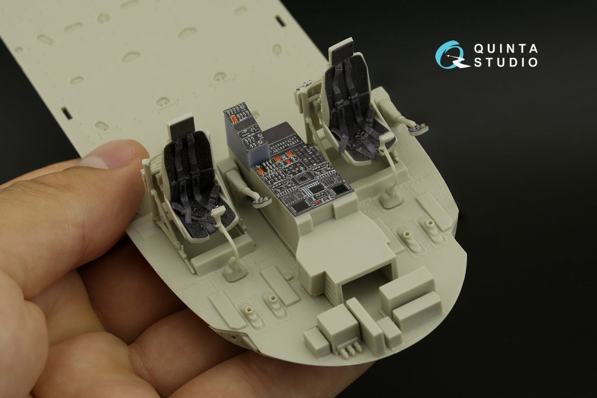 Quinta Studio QD+35108 MH-60L 3D-Printed &amp;amp; coloured Interior on decal paper (Kitty Hawk) (with 3D-printed resin parts) 1/35 – zdjęcie 10