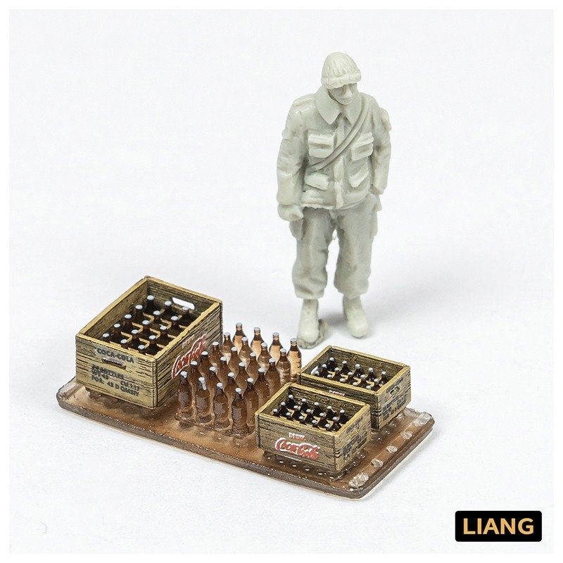 Liang 0434 Beer Soda Bottle Crates WWII x 8 1/48 - 1/72 – Bild 2