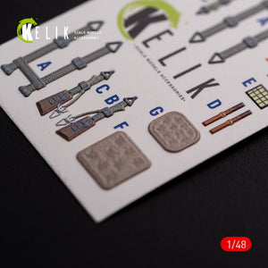 KELIK K48075 Messerschmitt Me-410 A1 interior 3D decals for Meng Model kit 1/48 – zdjęcie 7