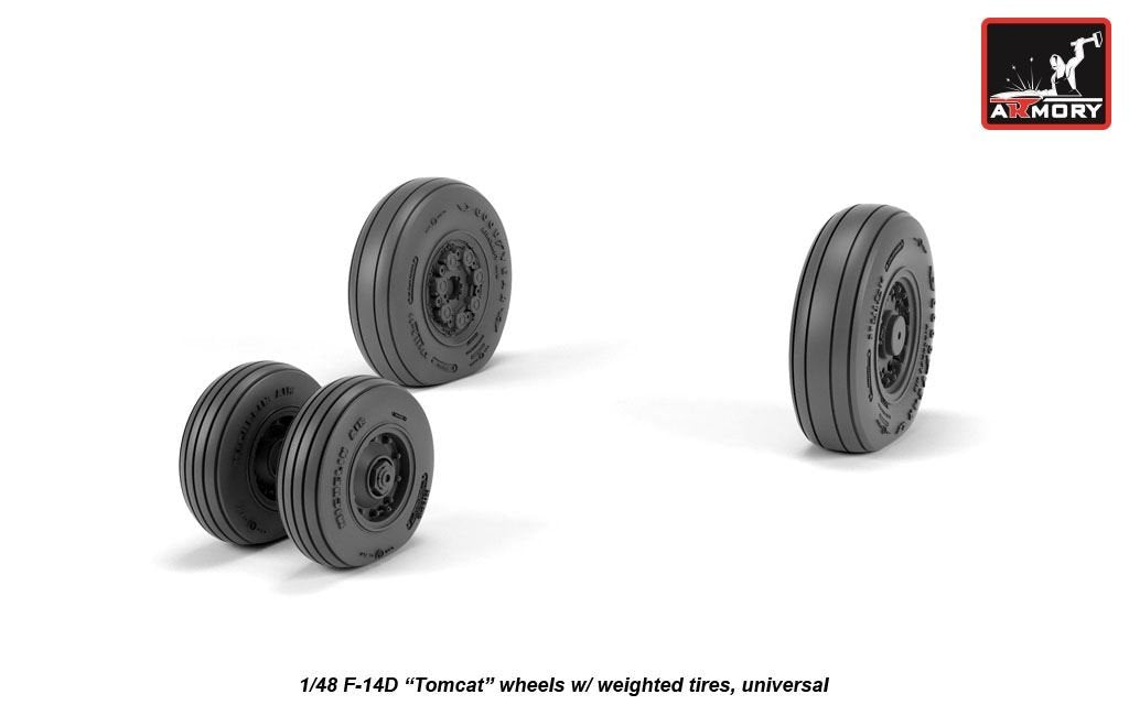 Armory Models AW48327 F-14D Tomcat late type wheels w/ weighted tires 1/48 – image 3