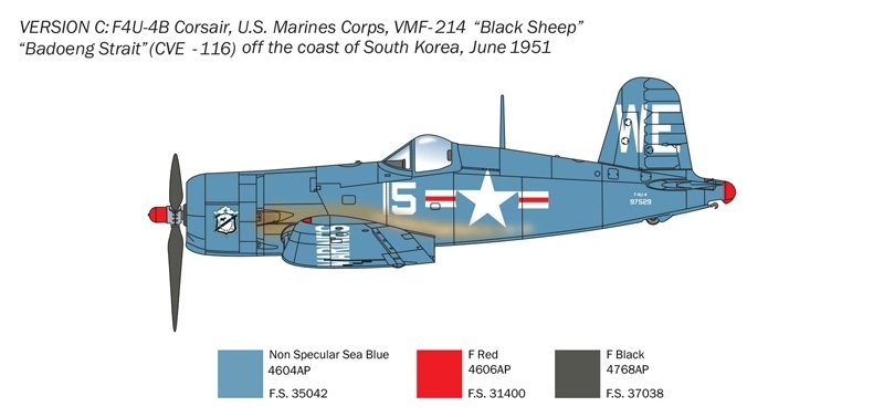 Italeri 1453 F4U-4 Corsair - Korean War 1/72 – zdjęcie 6