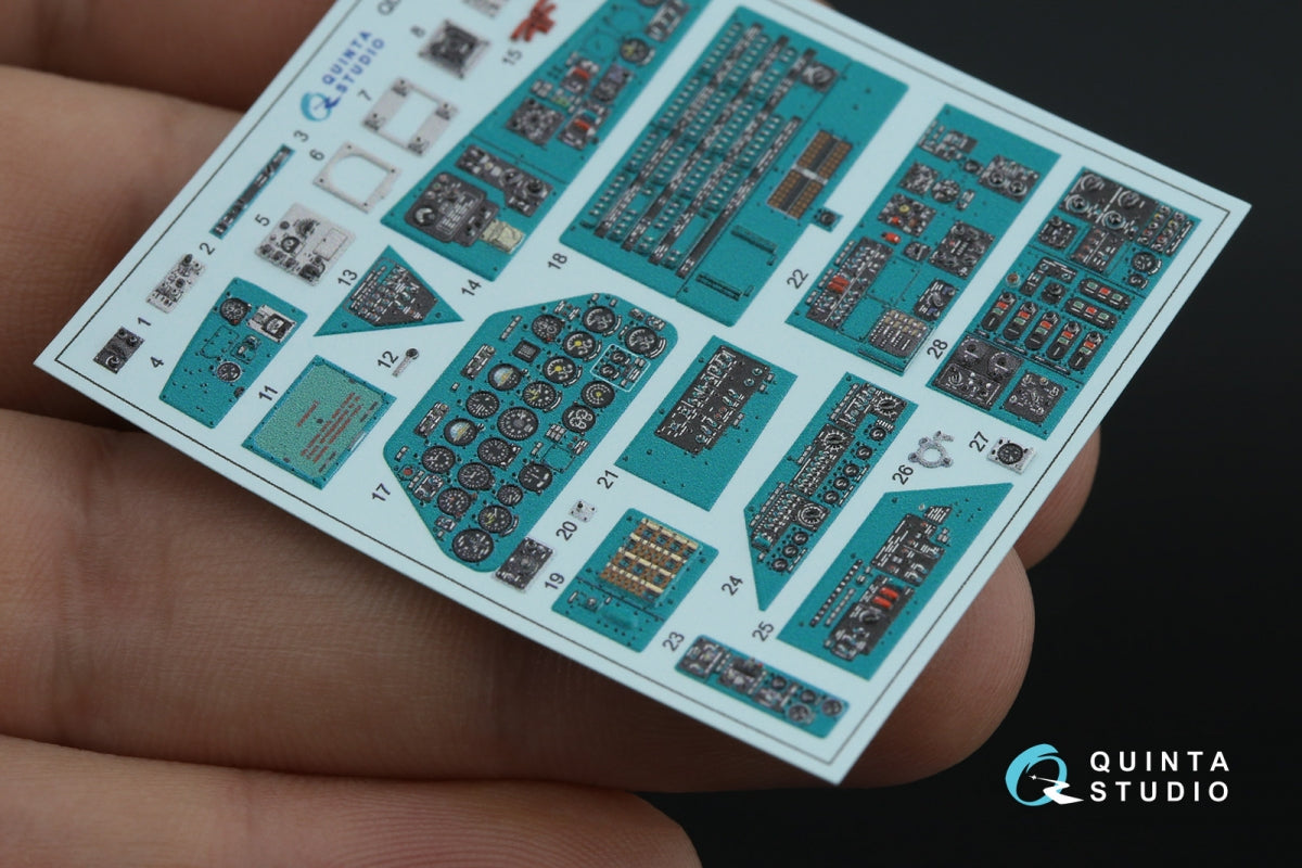 Quinta Studio QDS-48570 Mi-24A 3D-Printed &amp;amp; coloured Interior on decal paper (Trumpeter) (small version) 1/48 – zdjęcie 5