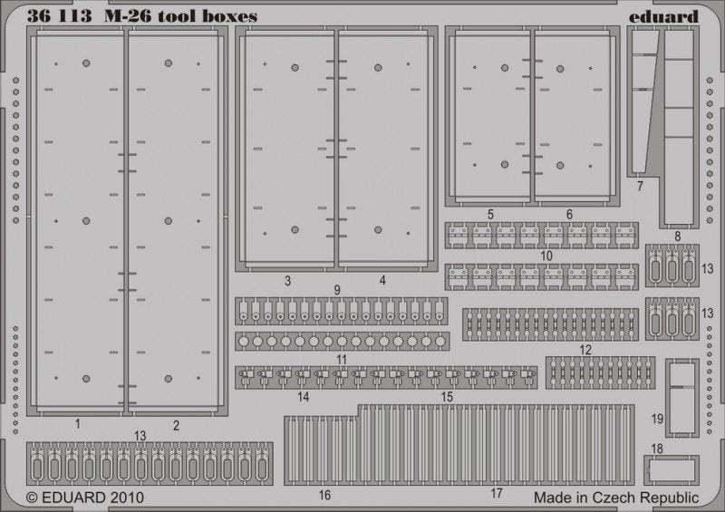 Eduard 36113 M-26 tool boxes 1/35 Hobby boss