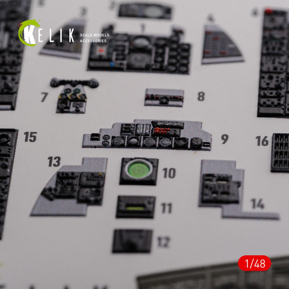 KELIK K48089 F-4J &amp;quot;Phantom II&amp;quot; interior 3D decals for Academy kit 1/48 – zdjęcie 7
