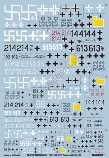 Kagero 15022 Panzerwaffe 1941-43 Part 1 (decals) PL/EN – zdjęcie 3
