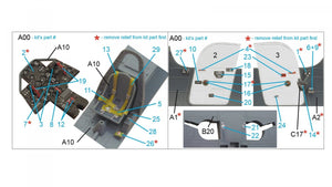 Quinta Studio QD48247 P-39 3D-Printed &amp;amp; coloured Interior on decal paper ( Eduard ) 1/48 – immagine 2
