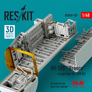 RESKIT RSU48-0187 OV-10D &amp;quot;Bronco&amp;quot; cargo bay for ICM kit (3D Printed) 1/48 – image 2