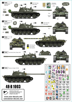 Star Decals 48-B1003 T-55A Tanks # 3. War. Used in wars in Africa, Middle East and Afghanistan 1/48 – zdjęcie 2