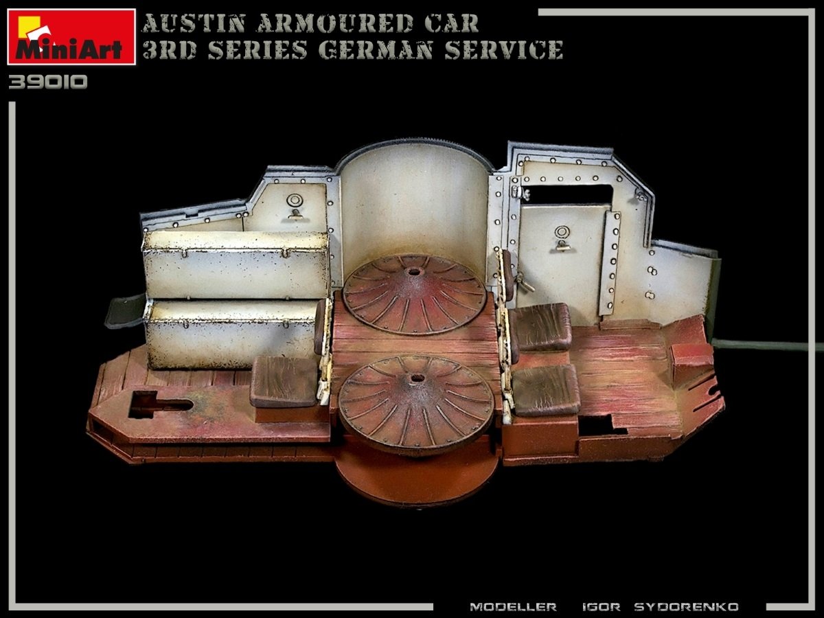 Miniart 39010 AUSTIN ARMORED CAR 3rd SERIES: GERMAN, AUSTRO-HUNGARIAN, FINNISH SERVICE. INTERIOR KIT 1/35 – image 3