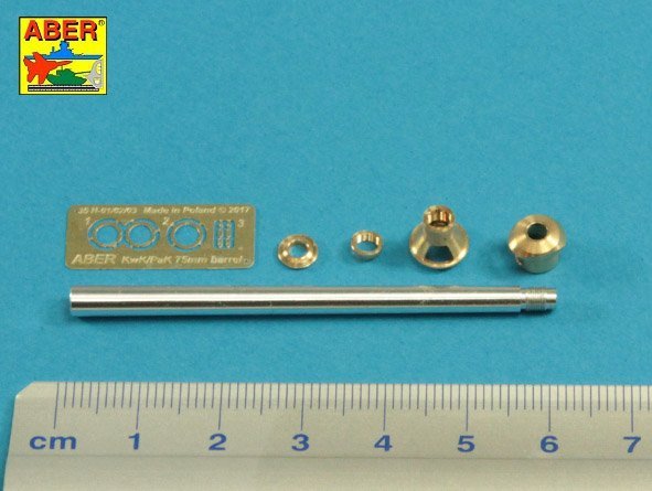 Aber 35L-237 75mm KwK40L/48 barrel with middle model muzzle brake for Germ.Pz.Kpfw.VI, Ausf.H 1/35 – zdjęcie 2