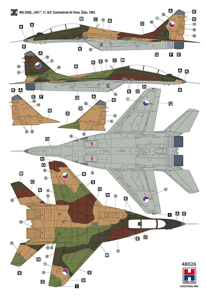 Hobby 2000 48026 MiG-29UB Czech &amp;amp; Slovak Air Force 1/48 – zdjęcie 2