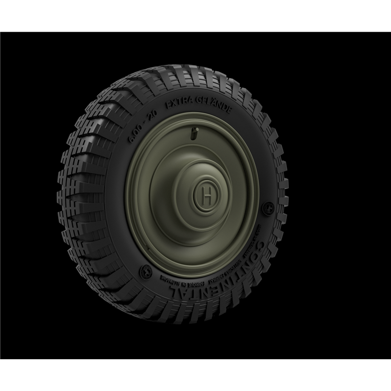 Panzer Art RE35-828 Horch V8 type 830R Road wheels (Continental) 1/35