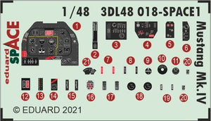 Eduard 3DL48018 Mustang Mk.IV SPACE EDUARD 1/48