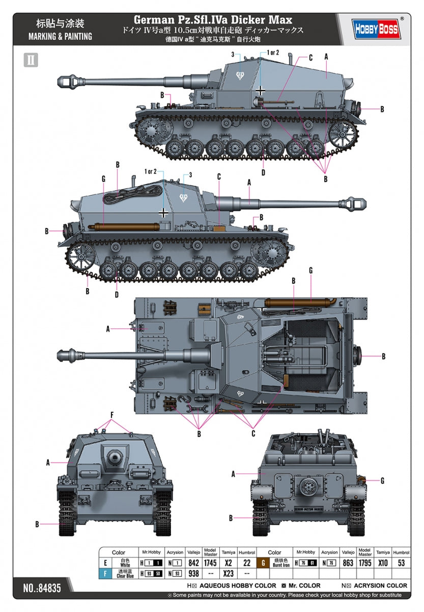 Hobby Boss 84835 German Pz.Sfl.Iva Dicker Max 1/48 – image 5