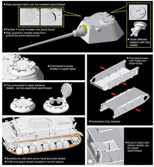 Dragon 6824 Pz.Kpfw.IV mit Panther F Turret – zdjęcie 4