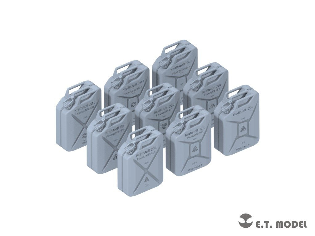 E.T. Model P72-001 WWII German 20L JERRY CANS SET ( 3D Print ) 1/72 – zdjęcie 2