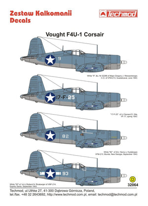 Techmod 32064 Vought F4U-1 Corsair 1/32 – zdjęcie 2