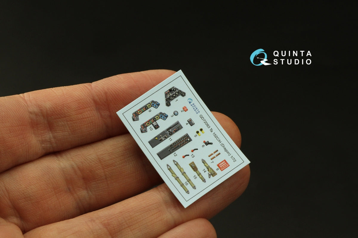 Quinta Studio QD72093 Ta 152C/H 3D-Printed &amp;amp; coloured Interior on decal paper (Dragon) 1/72 – zdjęcie 4