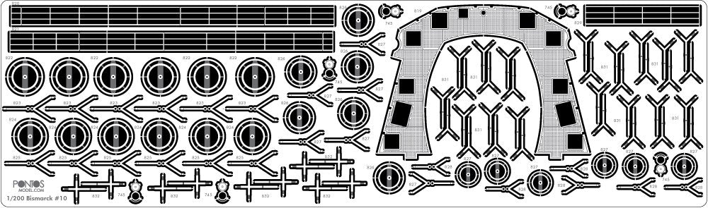 Pontos 23001F2 BISMARCK 1941 Detail Up Set Basic Ver.2 1/200 – zdjęcie 11