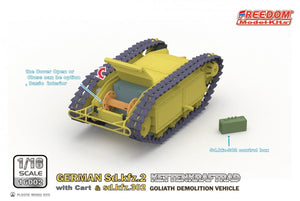 Freedom 16002 GERMAN SD.KFZ.2 KETTENKRAFTRAD &amp;amp; SD.KFZ.302 GOLIATH DEMOLITION VEHICLE 1/16 – image 9