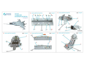 Quinta Studio QD72205 MiG-31M 3D-Printed &amp;amp; coloured Interior on decal paper (Trumpeter) 1/72 – zdjęcie 10
